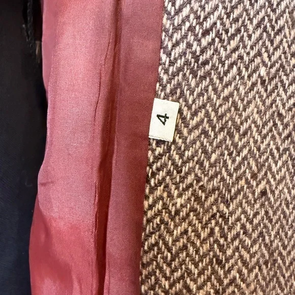 Vintage Women's Double-Breasted lined Brown Wool Blazer size 4 - Picture 6 of 9